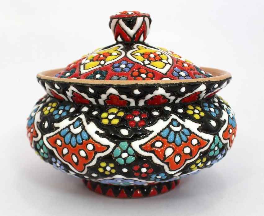 手工波斯陶瓷茶咖具套装 – 铜胎掐丝珐琅彩