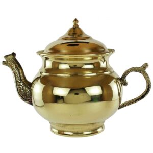 波斯铜茶壶 手工锤花工艺 金色款