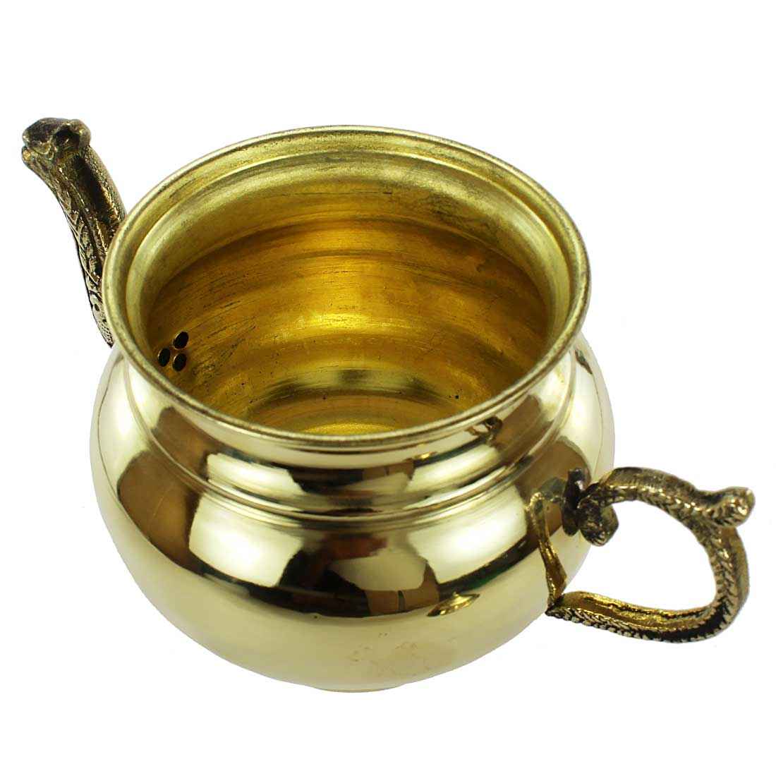 波斯铜茶壶 手工锤花工艺 金色款