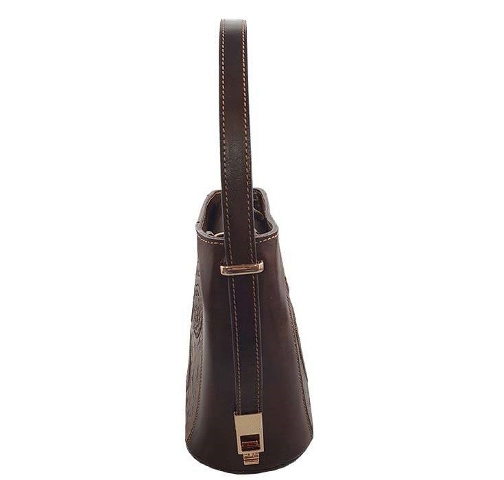 麂皮皮革波西米亚单肩包 – 手工 Termeh