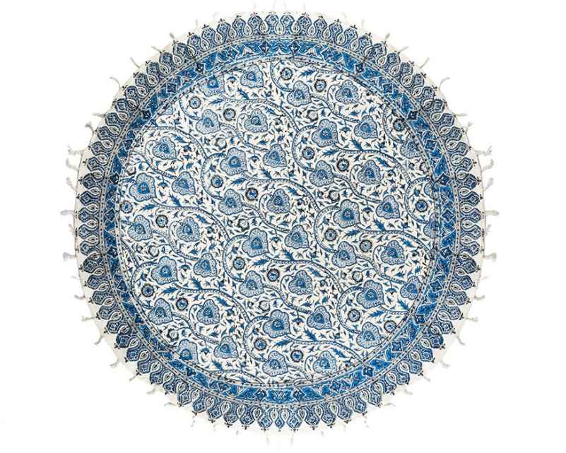 Main image of 波斯桌布：伊斯法罕传统卡拉姆卡里木版印花 03