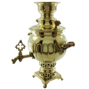 波斯黄铜茶炊 装饰性木炭茶具 3升