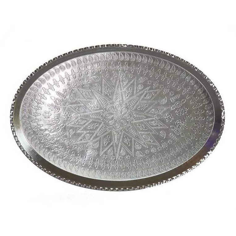 Main image of 波斯铜托盘 – 传统手工锤纹银