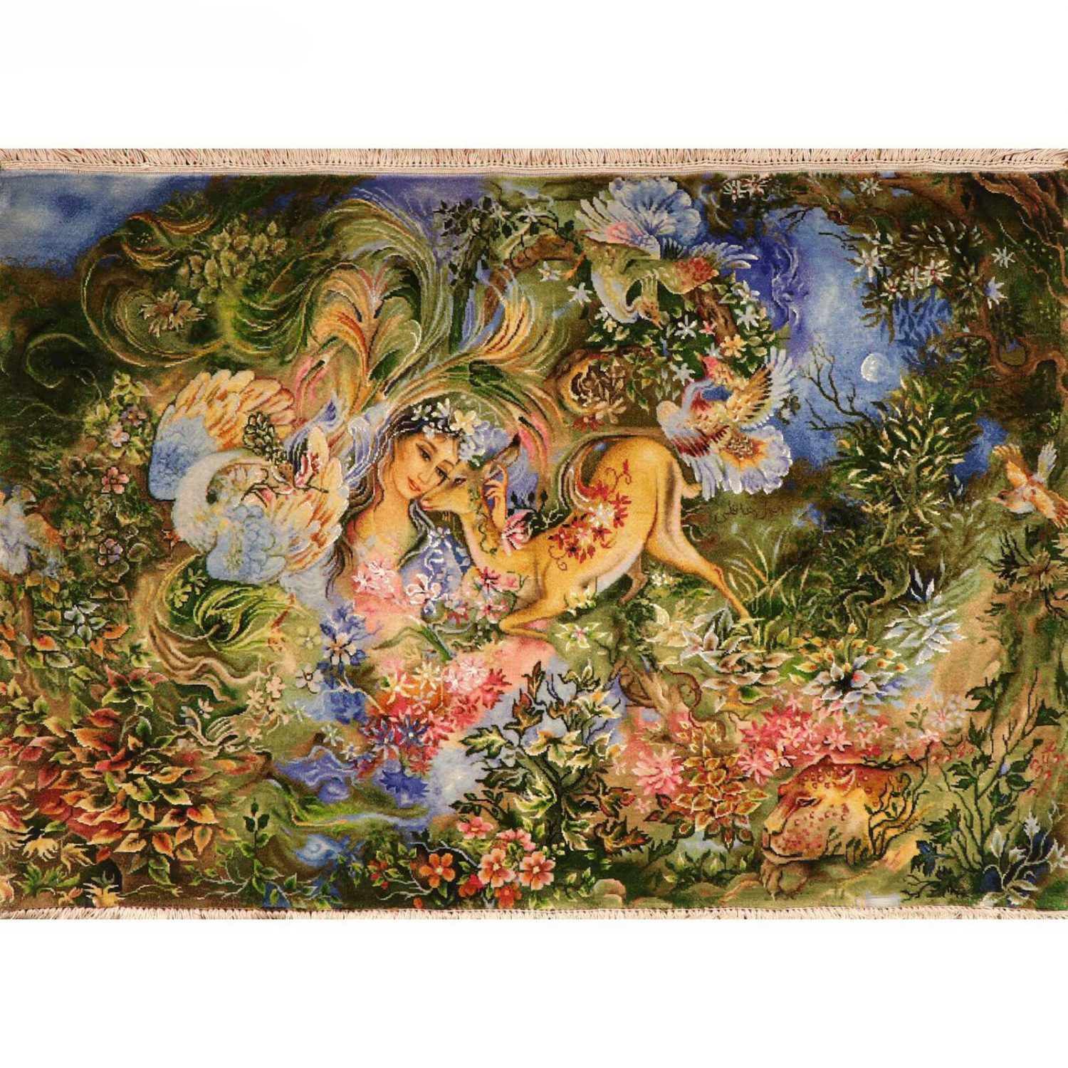 Main image of 手工波斯挂毯（塔布里兹）– 描绘Dayereh Hasti微型画