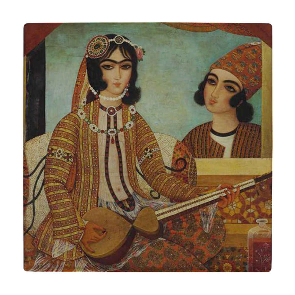 Main image of 装饰性波斯陶瓷砖 – 受《列王纪》启发的细密画 wk139