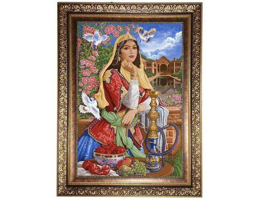 Main image of 波斯图案地毯 – 描绘少女