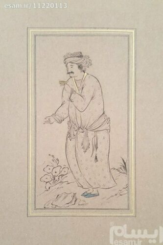 5幅原创波斯萨法维艺术绘画套装:纸板水彩与水粉画