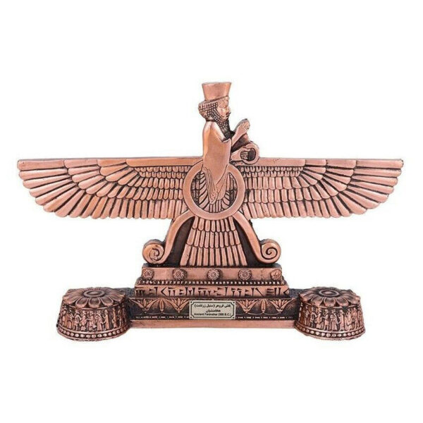 历史性阿胡拉·马兹达法拉瓦哈尔青铜波斯雕像