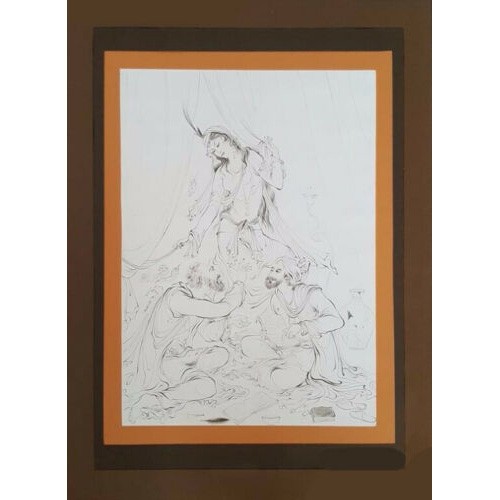 Main image of 原创波斯细密画：水彩画 – 鲁米与Shams