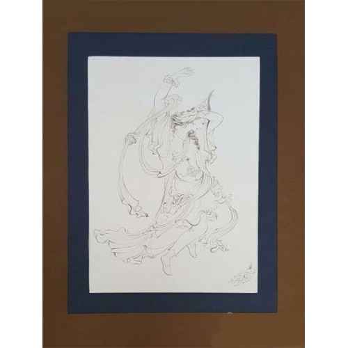 Main image of 原创波斯细密画：水彩画 – 风中舞蹈