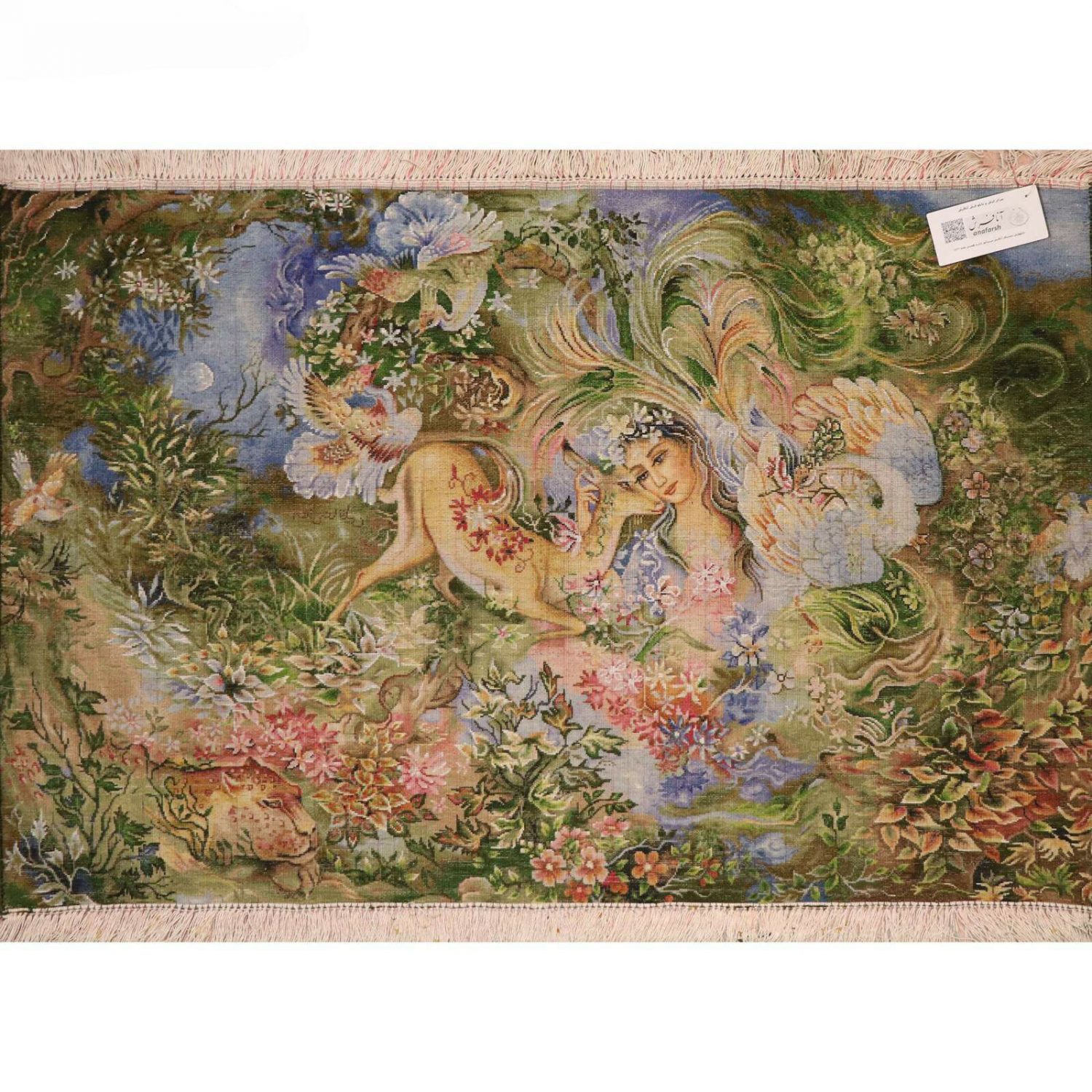 手工波斯挂毯（塔布里兹）– 描绘Dayereh Hasti微型画