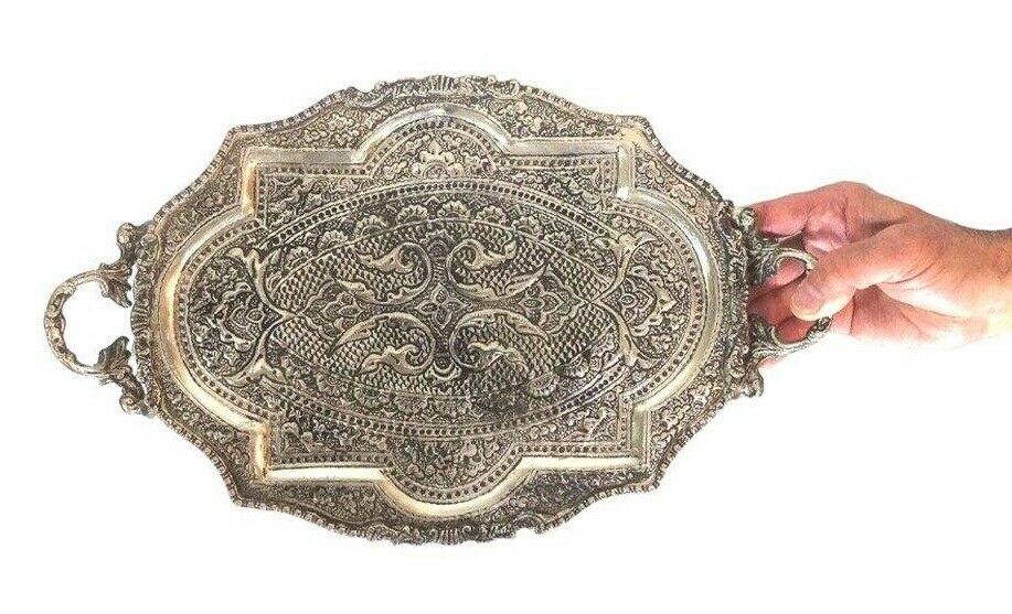 雕刻波斯黄铜托盘 1168款