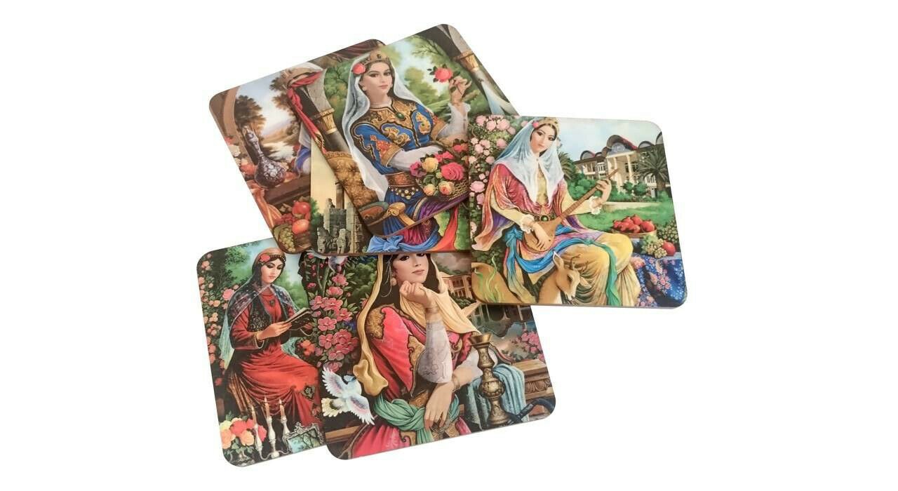 饮品杯垫套装 – 波斯灵感艺术设计 Miniature