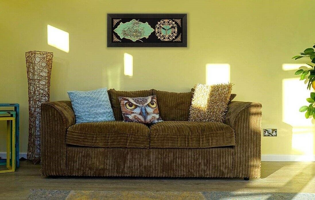 传统伊斯兰挂钟 – 木镶嵌经文 Ayatolkorsi款