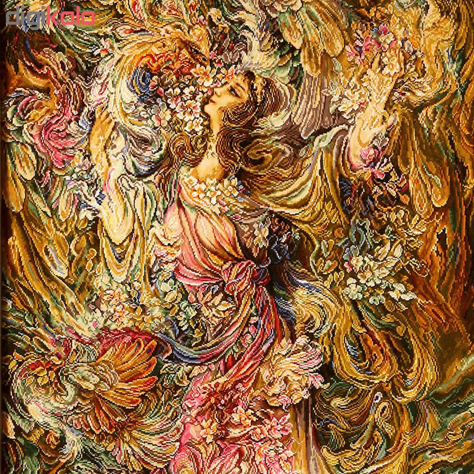 塔布里兹手工波斯挂毯 – 描绘Booyeh Bahar微型画