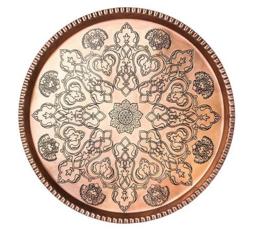 Main image of 波斯黄铜托盘 – 传统手工锤制 619款