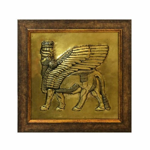 Main image of 带框波斯雕刻黄铜艺术品 – 古代符号