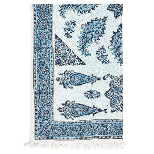 Main image of 波斯桌布：伊斯法罕传统卡拉姆卡里木刻印花 Atrian款