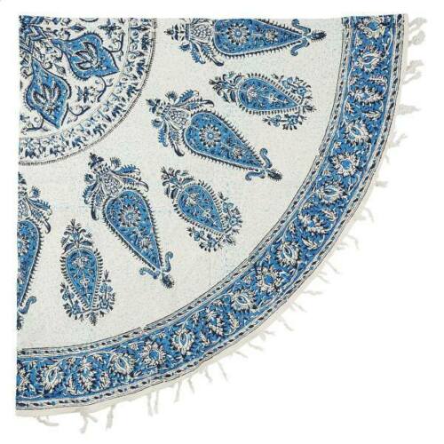 Main image of 伊朗桌布：伊斯法罕传统卡拉姆卡里木刻印花 07款