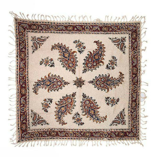 Main image of 波斯桌布：伊斯法罕传统卡拉姆卡里木刻印花 Atrian款