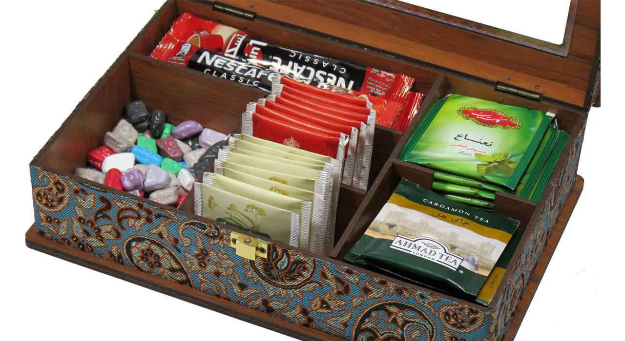 装饰木质茶叶收纳盒 – Termeh图案 LBL55款