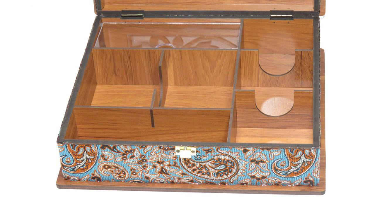 抽屉式木质茶包收纳盒 – Termeh图案 LB54款