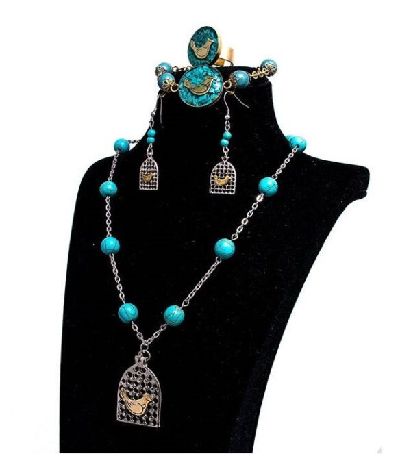 波斯 Morghe Amin 珠宝套装 – 绿松石款