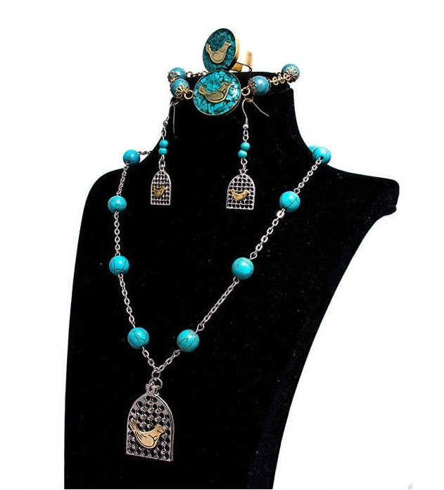 Main image of 波斯 Morghe Amin 珠宝套装 – 绿松石款