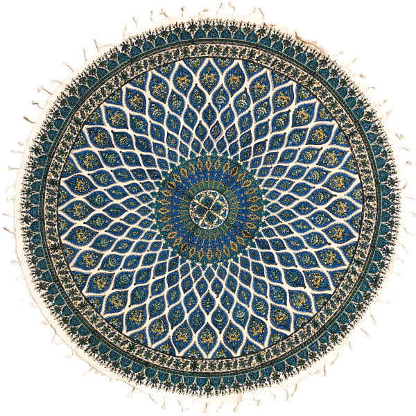 波斯桌布:伊斯法罕传统卡拉姆卡里木刻印花 G126款