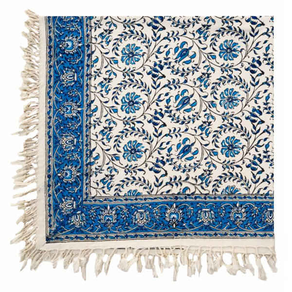 Main image of 波斯桌布：伊斯法罕传统卡拉姆卡里木刻印花 G396款