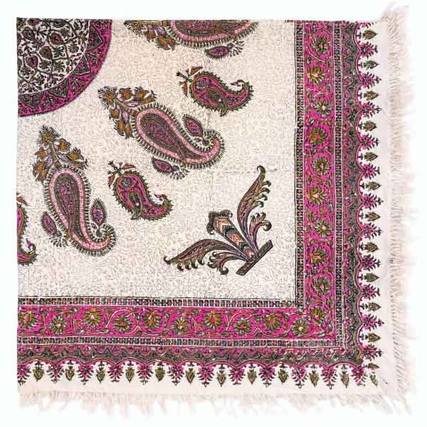 Main image of 波斯桌布：伊斯法罕传统卡拉姆卡里木刻印花 G54款