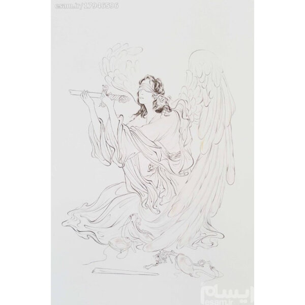 原创波斯细密画：水彩画 – 正义天使