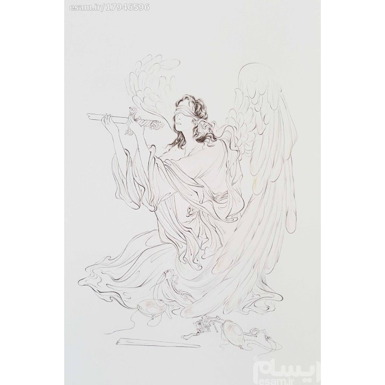 Main image of 原创波斯细密画：水彩画 – 正义天使