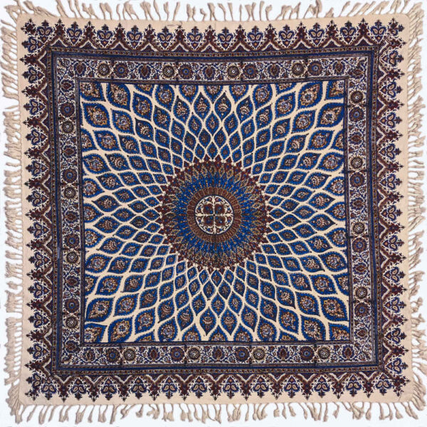 波斯桌布：伊斯法罕传统卡拉姆卡里木刻印花 G127款