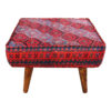 Thumbnail 2: 传统红色波斯脚凳 木质脚架 天鹅绒面料 MO2款