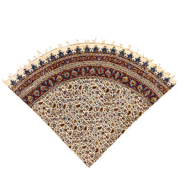 Main image of 波斯桌布：伊斯法罕传统卡拉姆卡里木刻印花 G256款