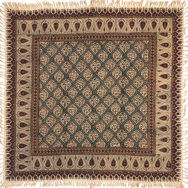 Main image of 波斯桌布：伊斯法罕传统卡拉姆卡里木刻印花 G118款