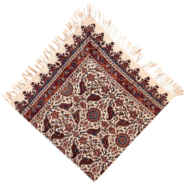 Main image of 波斯桌布：伊斯法罕传统卡拉姆卡里木刻印花 G359款