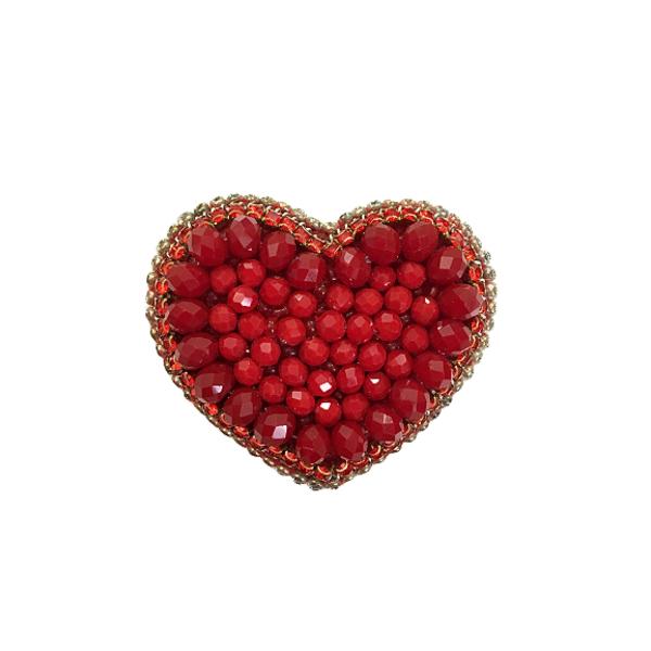 Main image of 女士串珠胸针别针 – 心形设计