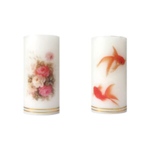 Haft-Sin蜡烛 – 花卉与鱼图案，Nowruz理想选择