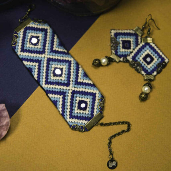 波斯刺绣手链与耳环套装 —— Atra 款