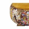 Thumbnail 3: 圆形天鹅绒脚凳 木质脚架 波斯艺术灵感 黄色图画款
