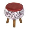 Thumbnail 3: 圆形天鹅绒脚凳 木质脚架 波斯艺术灵感 书法款