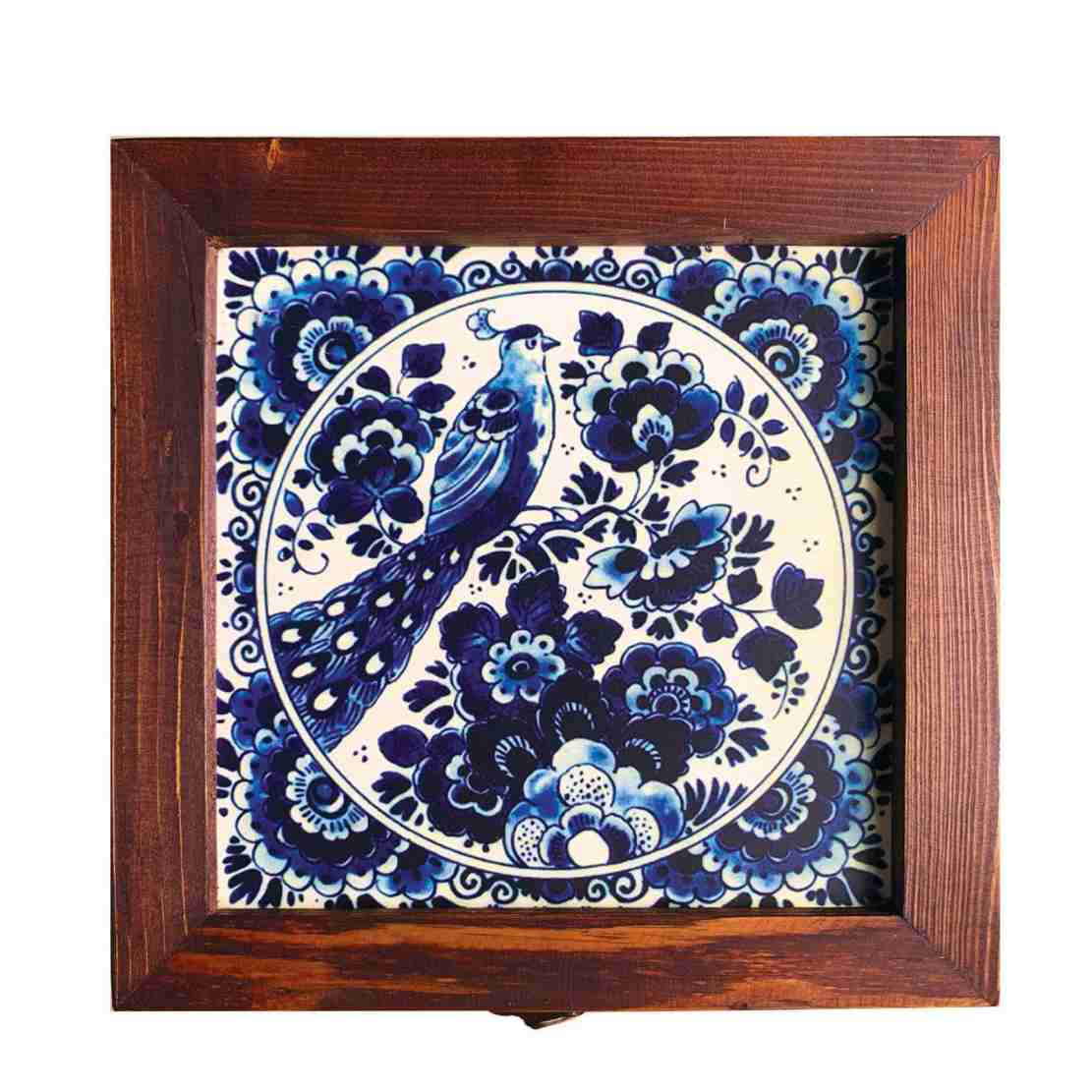 带波斯风格图案的礼品木盒 鸟款