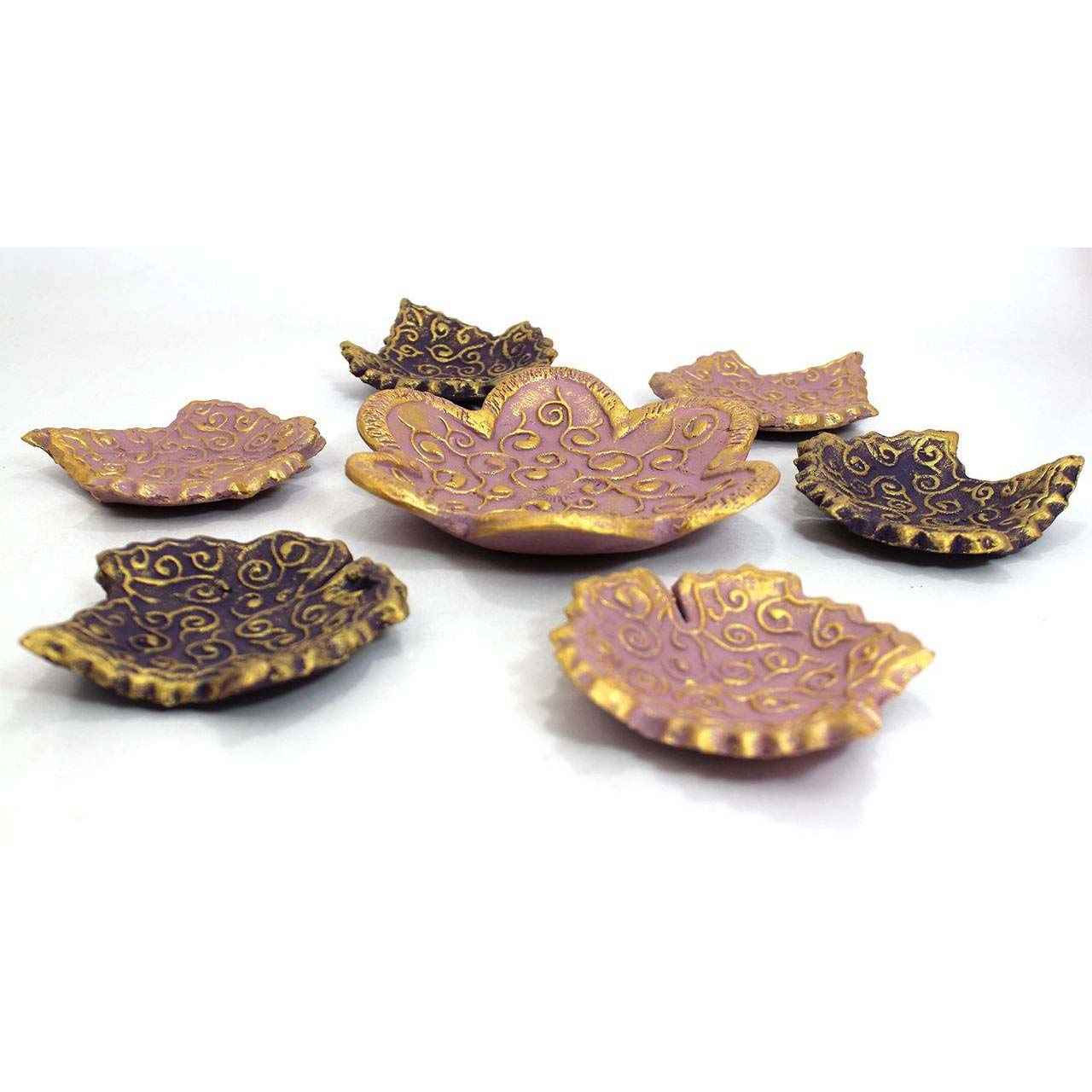 优雅陶瓷 Haft-sin 套装,用于 Nowruz 波斯新年 叶款