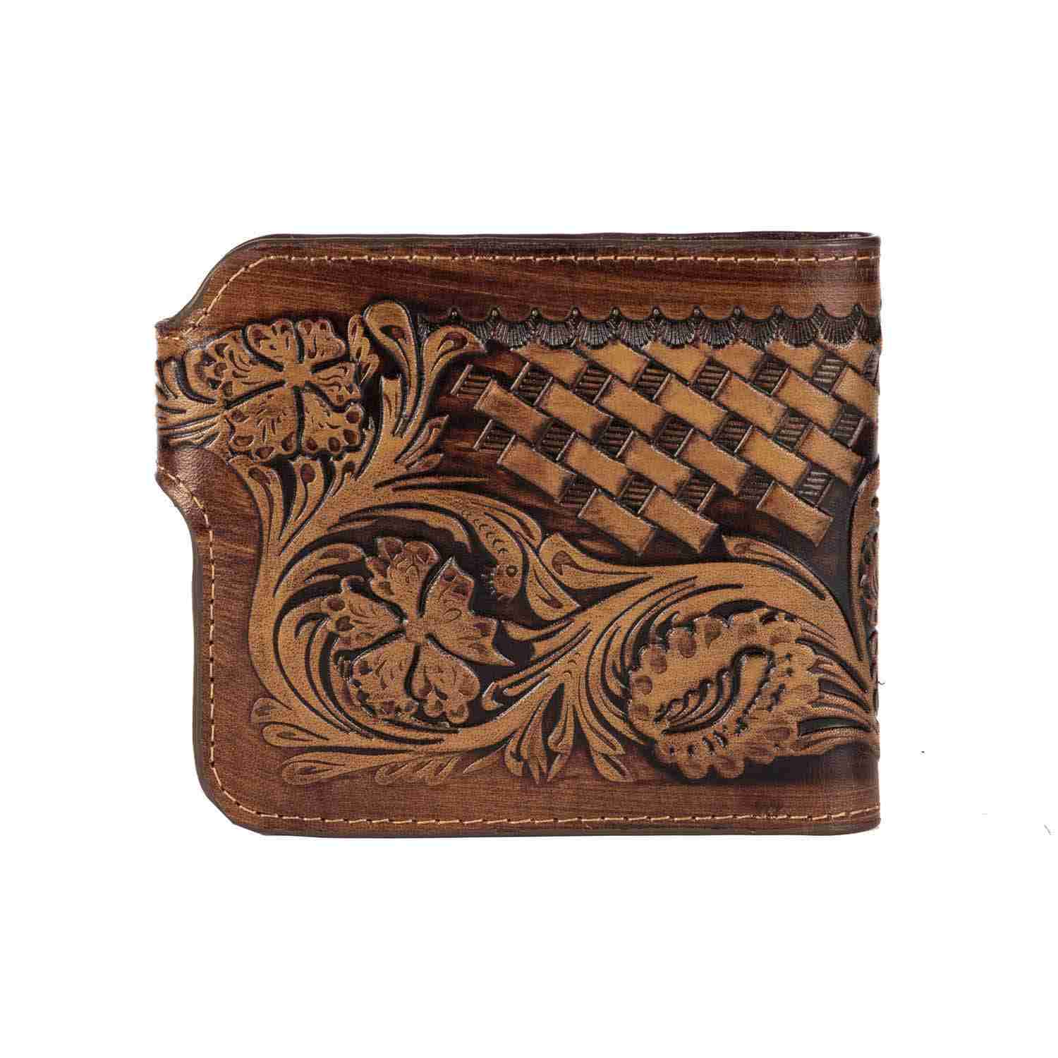 波斯皮革男士对折钱包 – Anil 设计