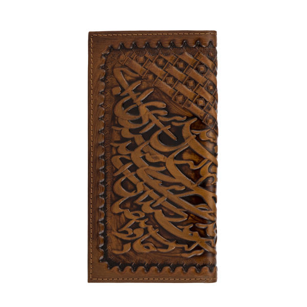 Main image of 波斯皮革长款钱包 – 书法设计