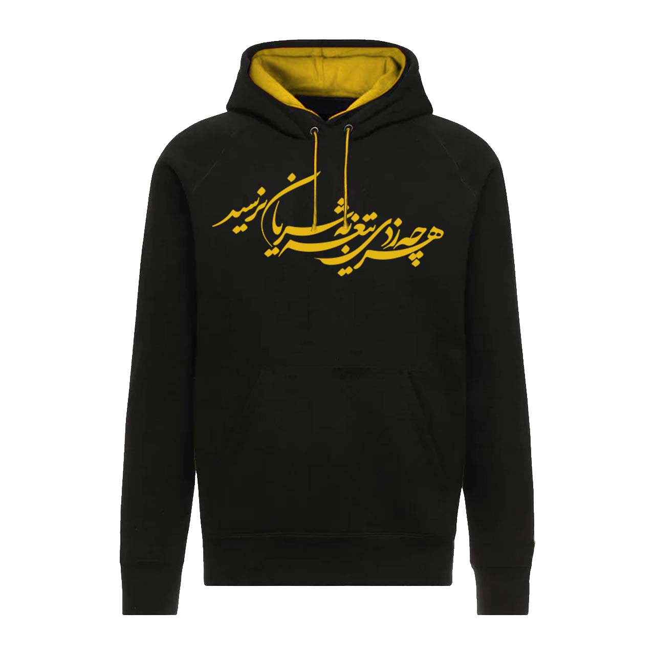 波斯风格黑色连帽衫 Poem款