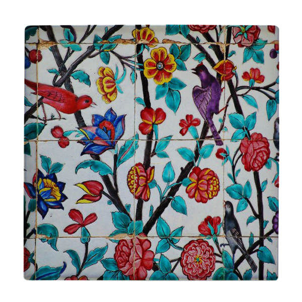 Main image of 装饰性波斯带框陶瓷砖 – 花卉