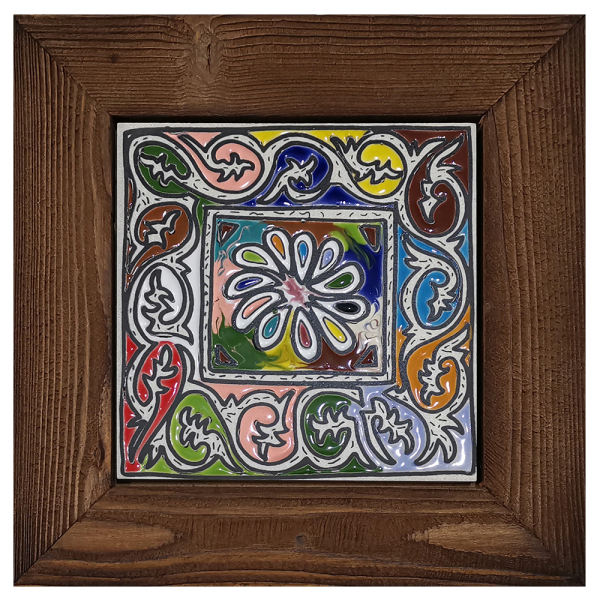 Main image of 装饰性波斯陶瓷镶框瓷砖 – KH13